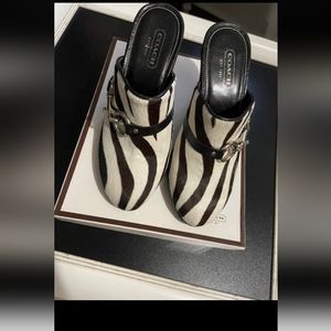 Coach Zebra heels 8.5 brand new